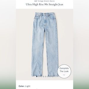 Abercrombie Ultra High Rise 90’s Straight Jeans